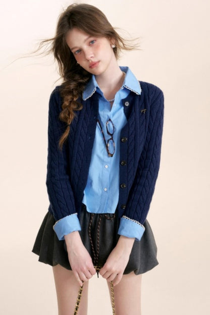 Winter Leopard Knit Cardigan