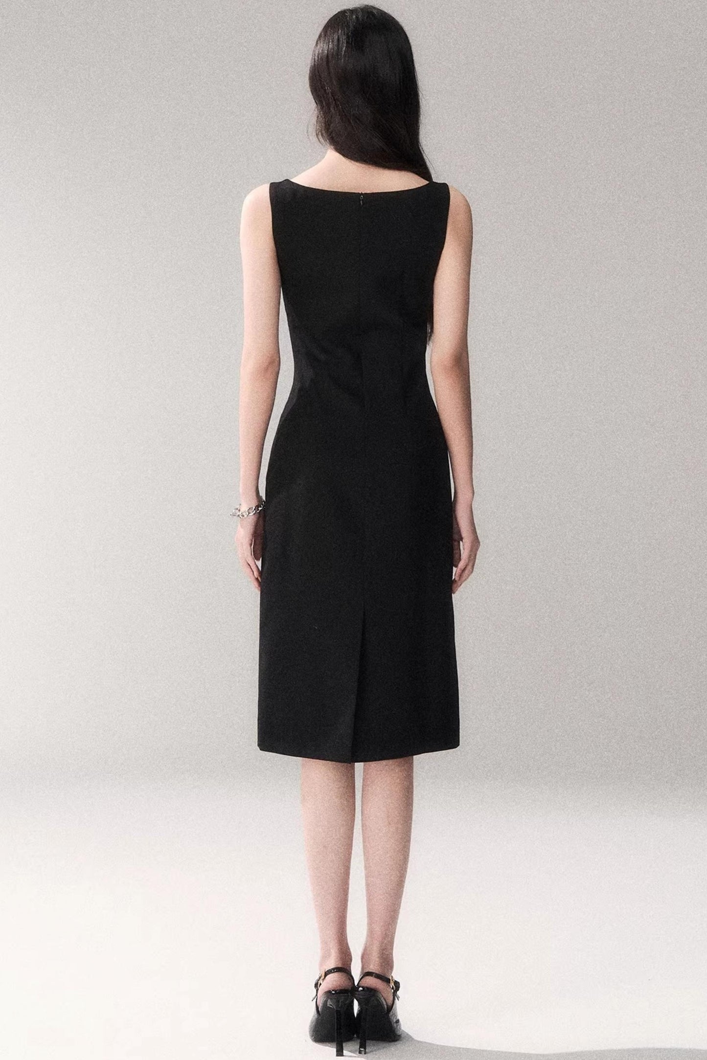 Siren schulterfreies graues Kleid