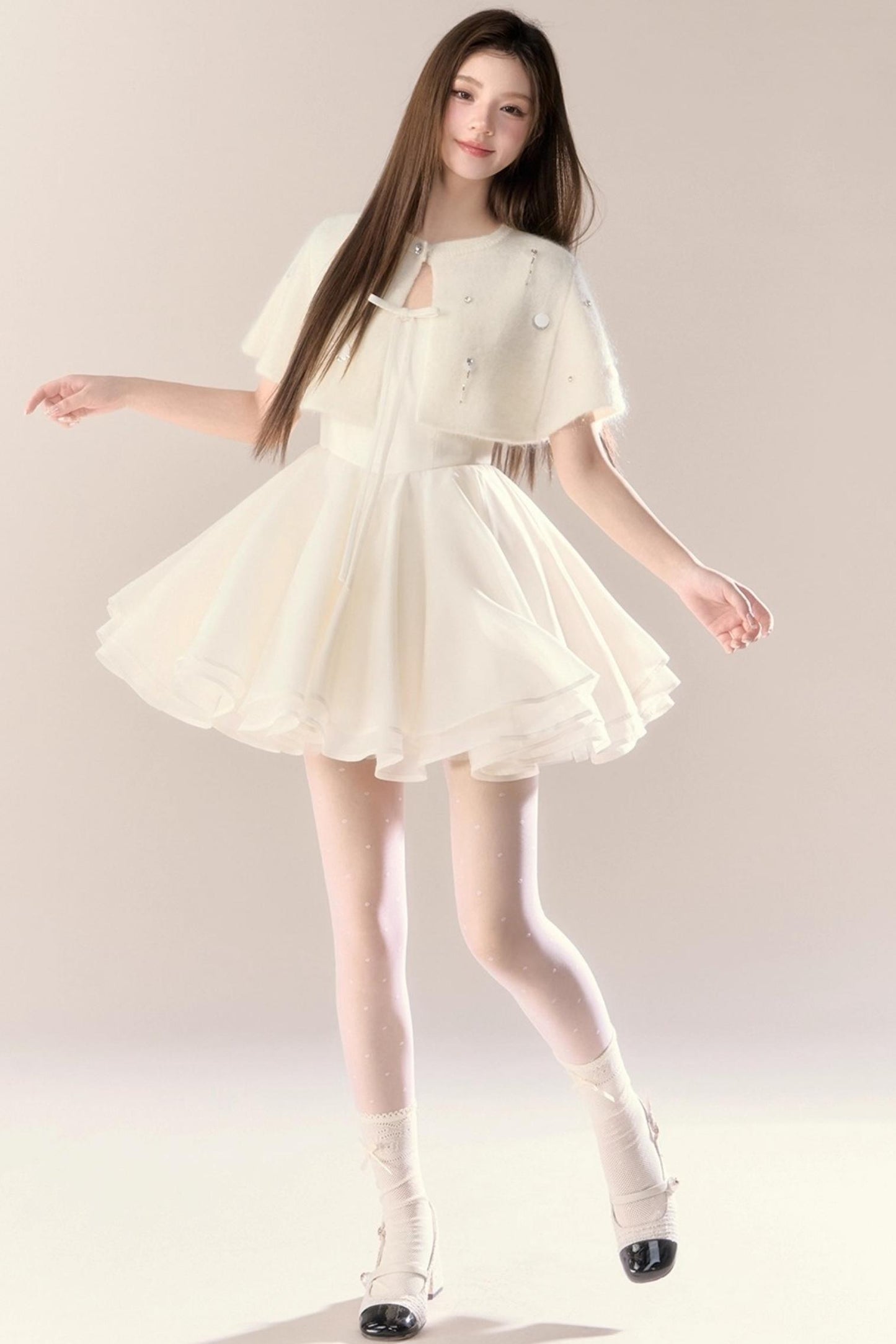 Blue Puff Dress Set-Up