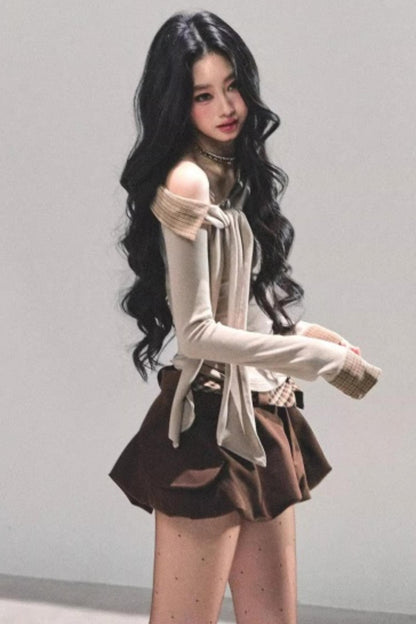 Knit Off-Shoulder Top