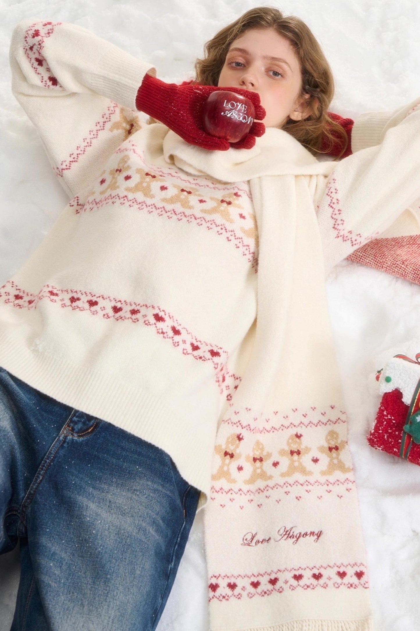 Gingerbread Man Fair Isle Sweater Set