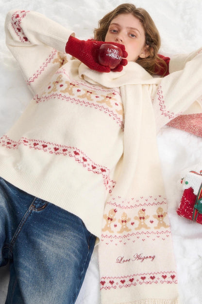 Gingerbread Man Fair Isle Sweater Set