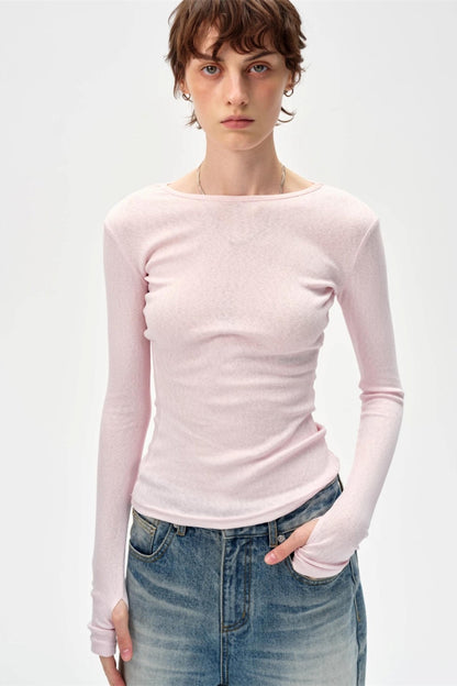 Versatile Knitted Striped Wool Base Shirt