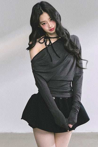 Korean Pink Halterneck Top