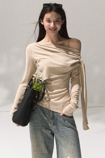 Ancient Shrine Long Sleeve Knit Top