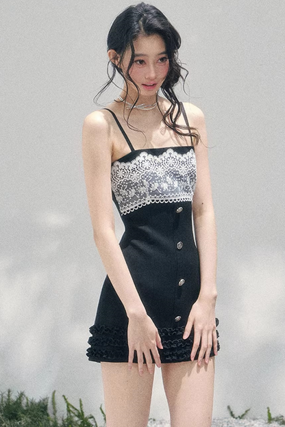 Night's Monologue Lace Dress