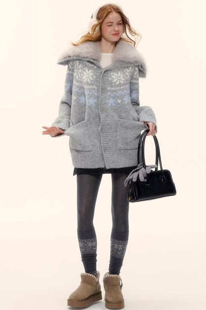 Wool Blend Fair Isle Jacket