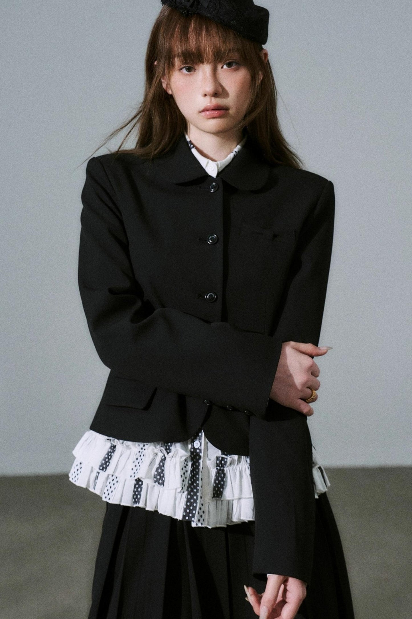 Japanese Girl Pleated Jacket Set-Up