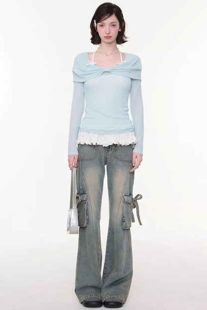 Butterfly Edge Flared Jeans