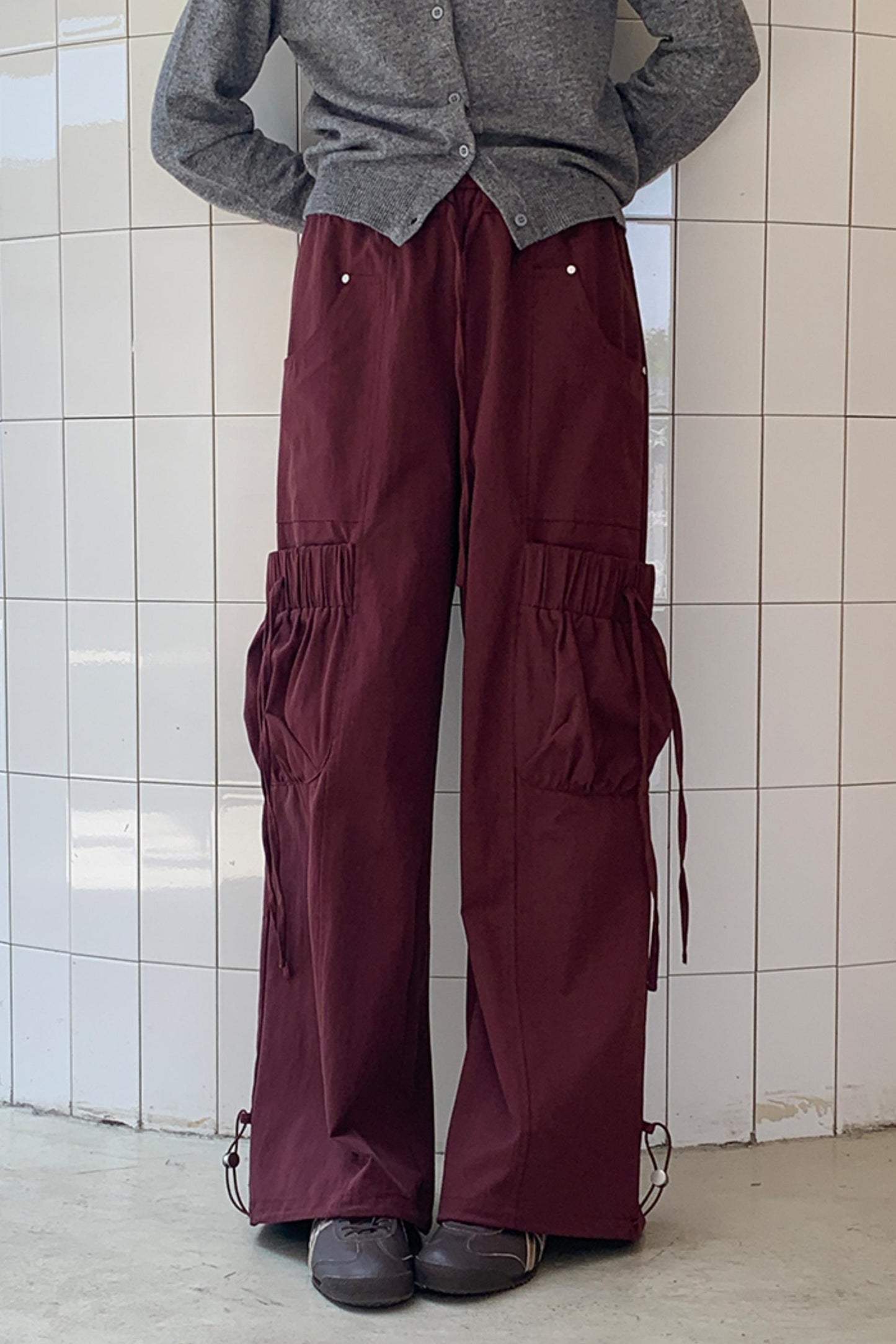 Versatile Shirred Cargo Pants