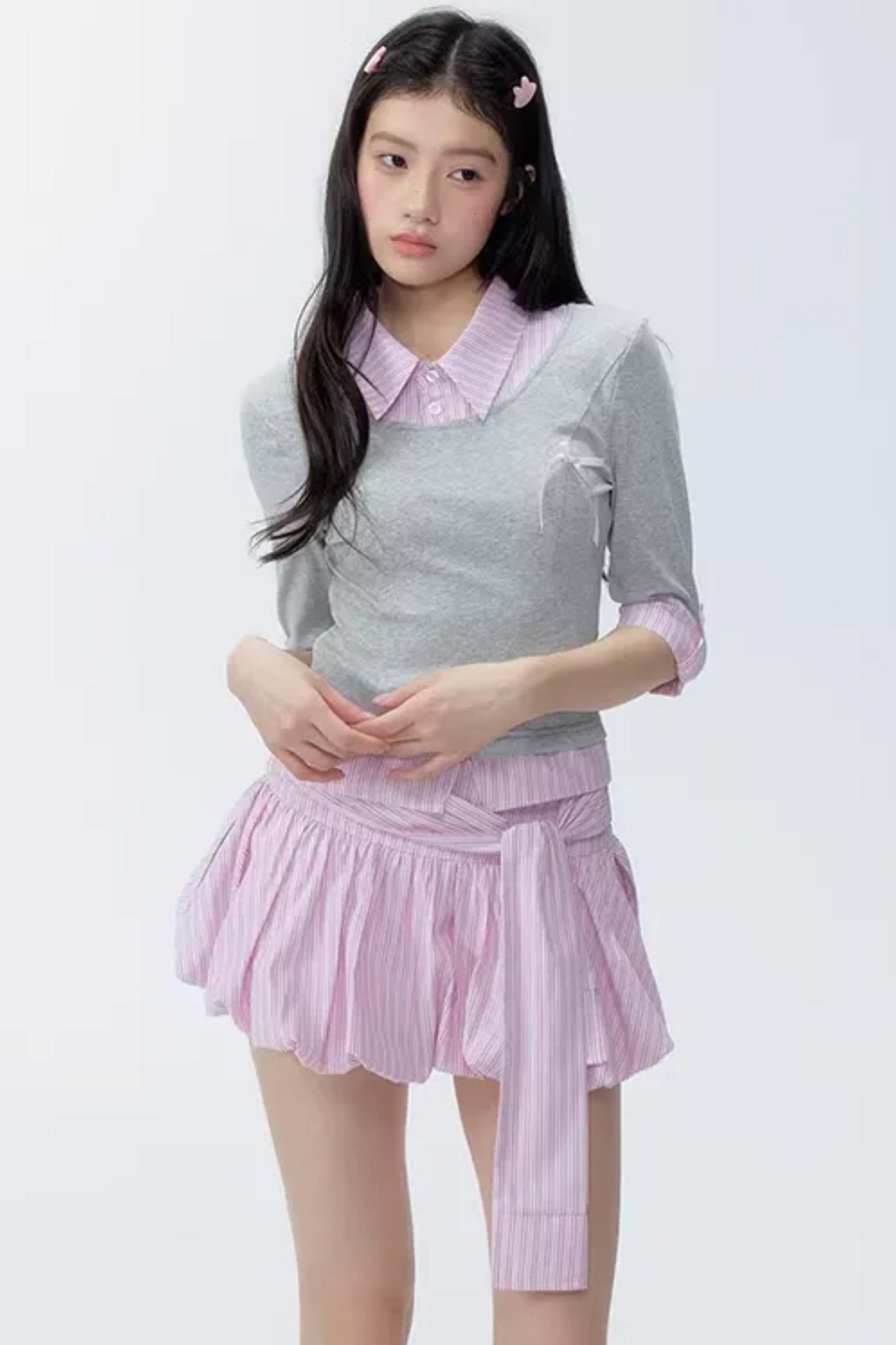 Color-Block Polo Shirt Set-Up
