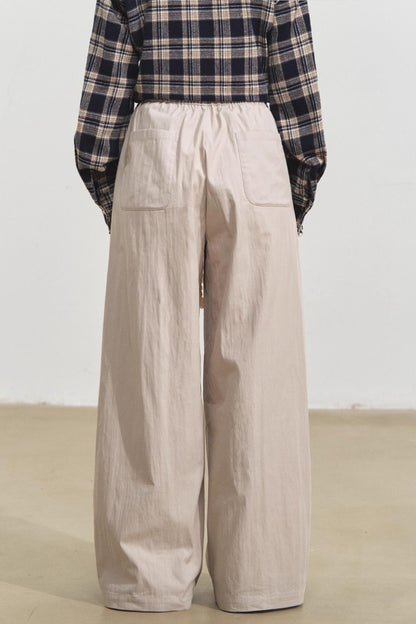 Wide-Leg Scimitar Pants