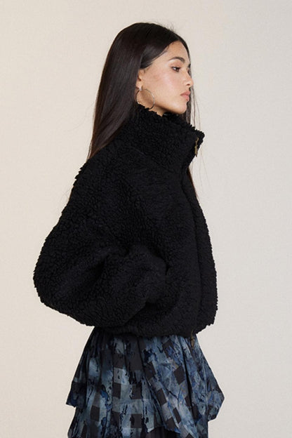 Teddy Bear Furry Cropped Jacket