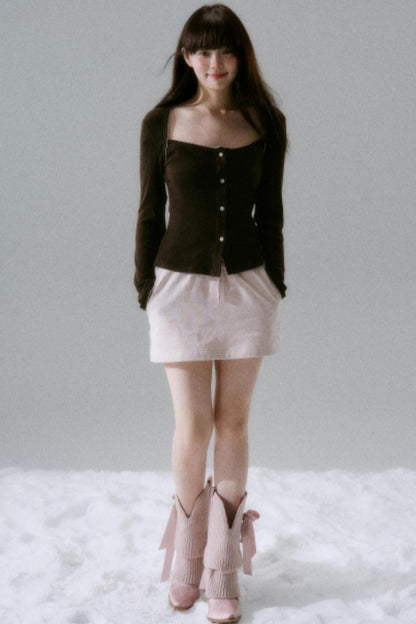 Lyocell Rabbit Fur Long-Sleeve Top