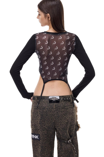 Electric Moon Mesh Top