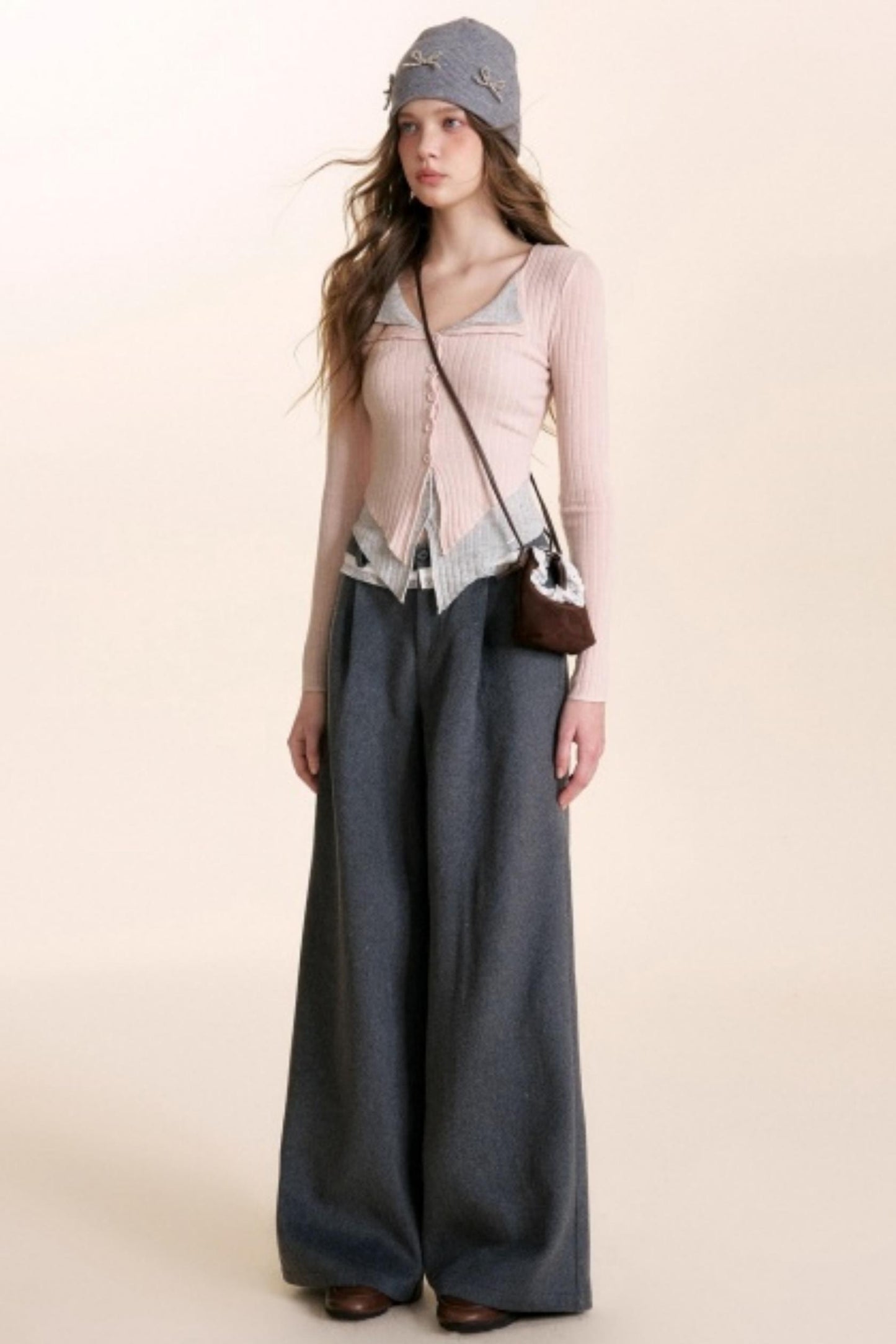 Romantic Lace Woolen Pants