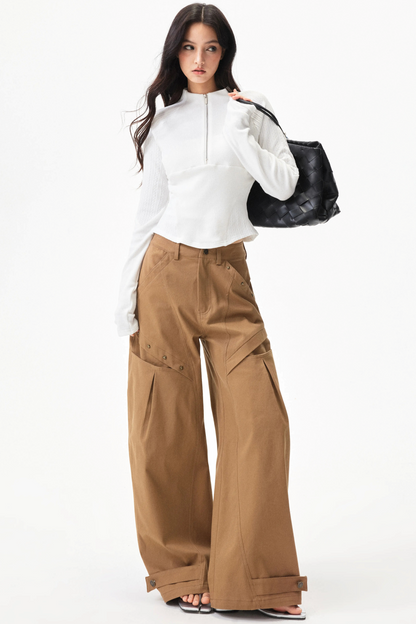 Star Rivet Deconstructed Pants