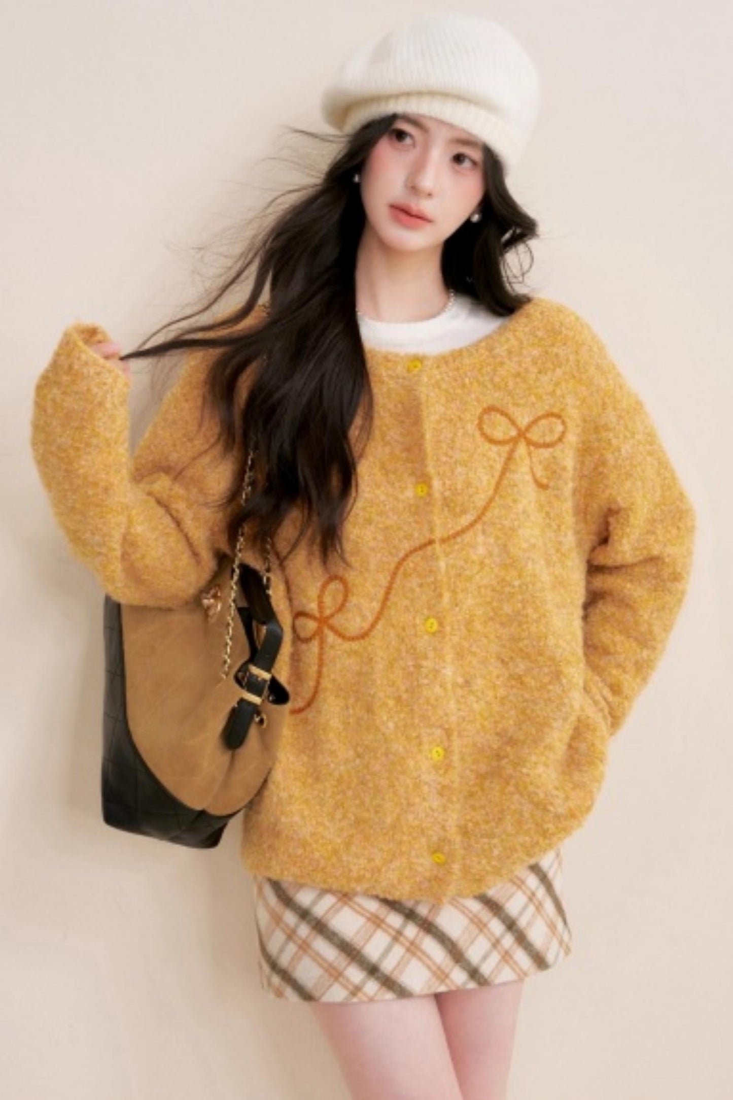 Retro Plaid Woolen Skirt