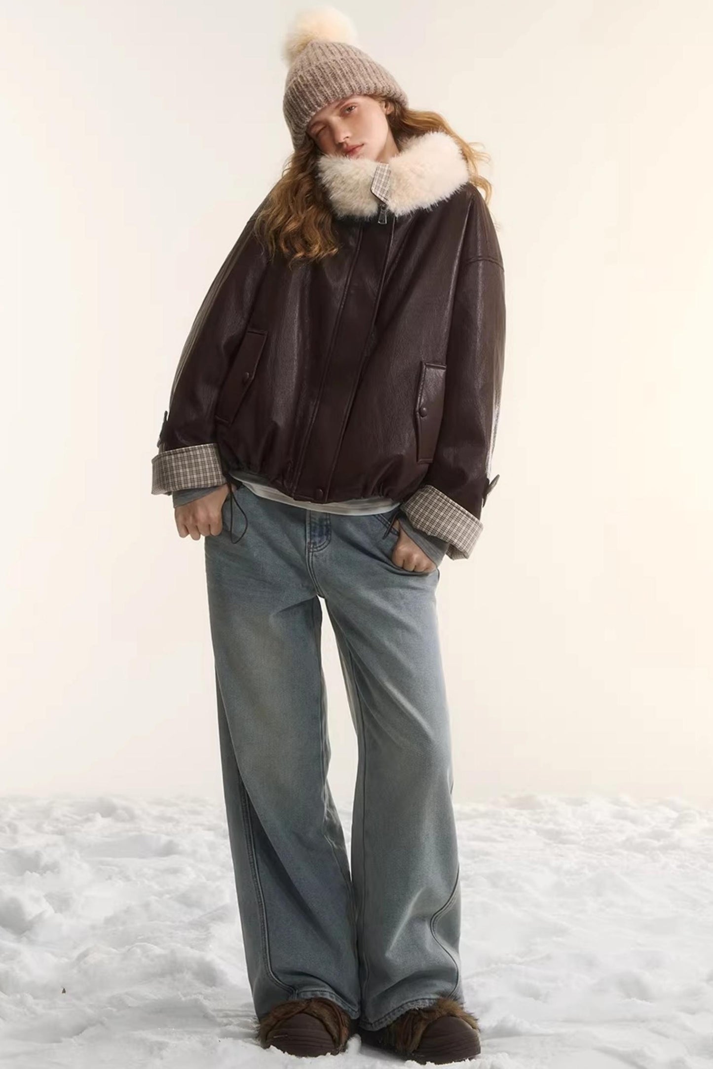 Washed Distressed Denim Pants