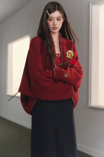 Batwing Wool Cocoon Coat Set-Up