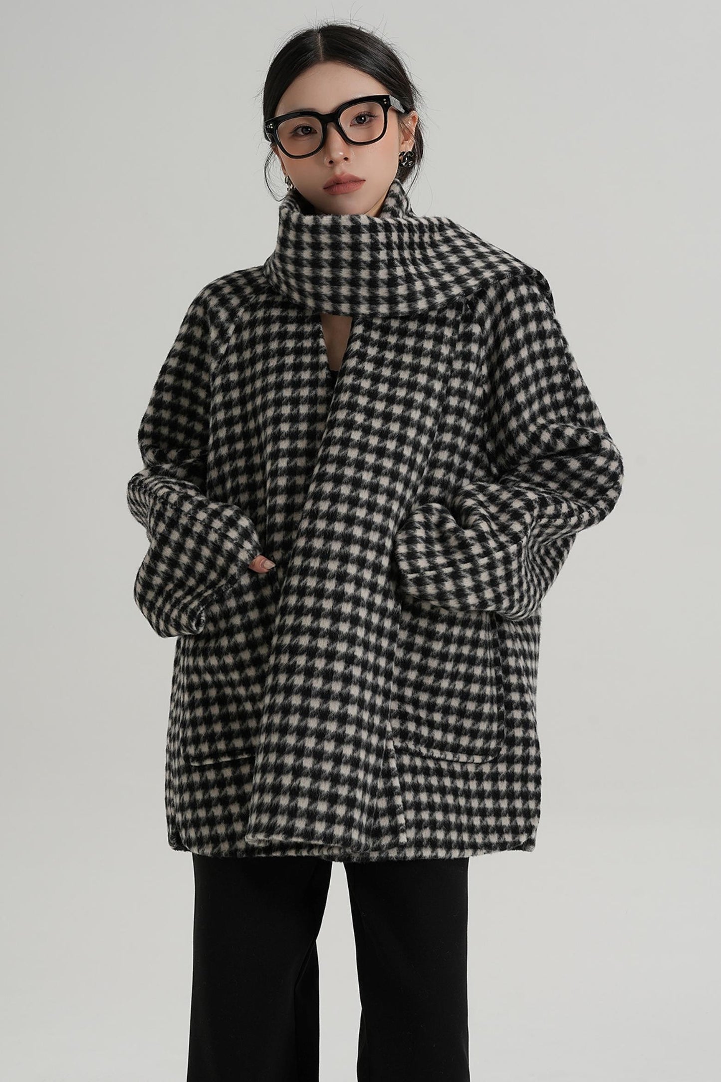 Plaid Wool Coat