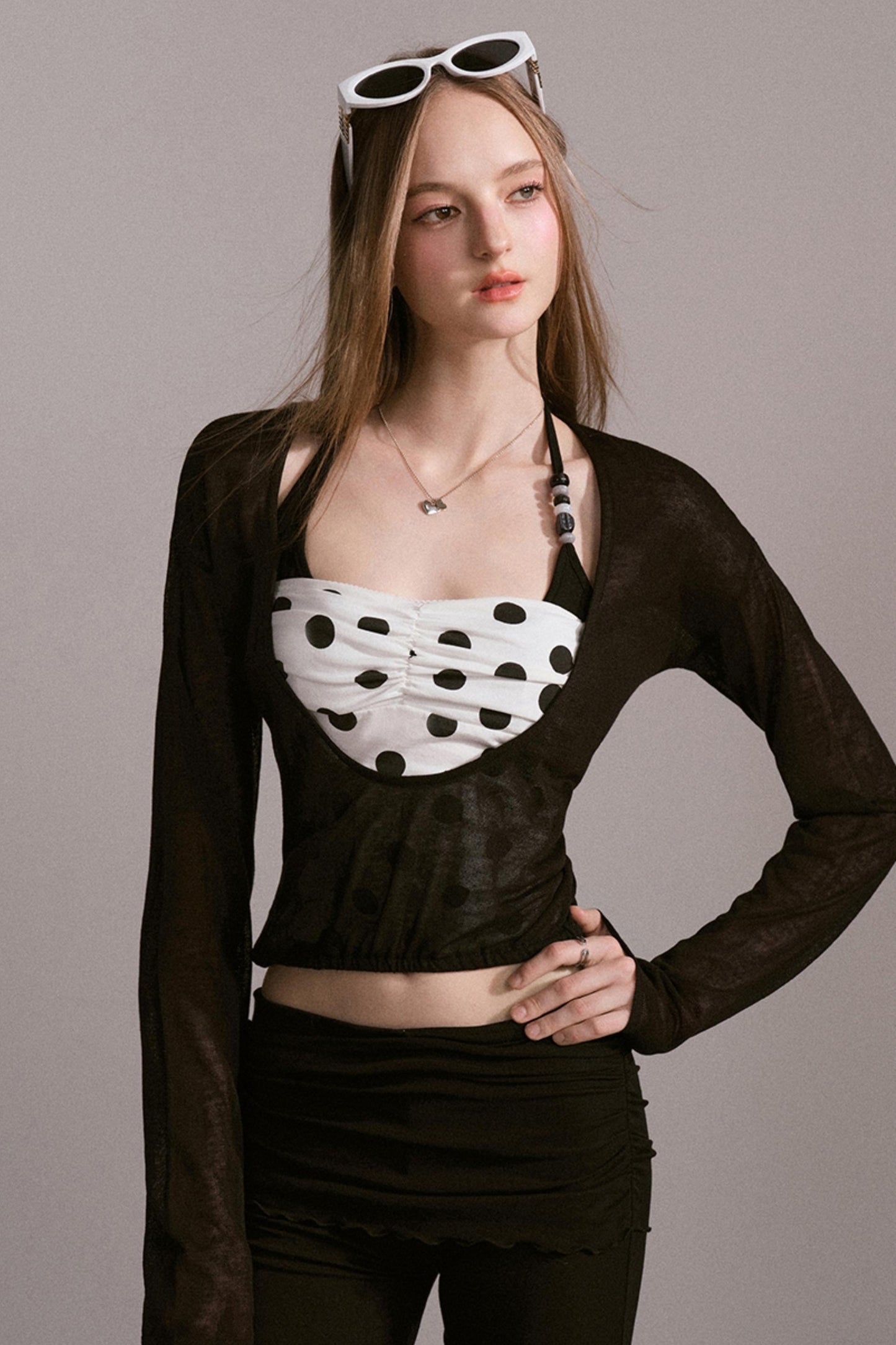 Waist Detail Two-Piece Style Camisole Set-Up