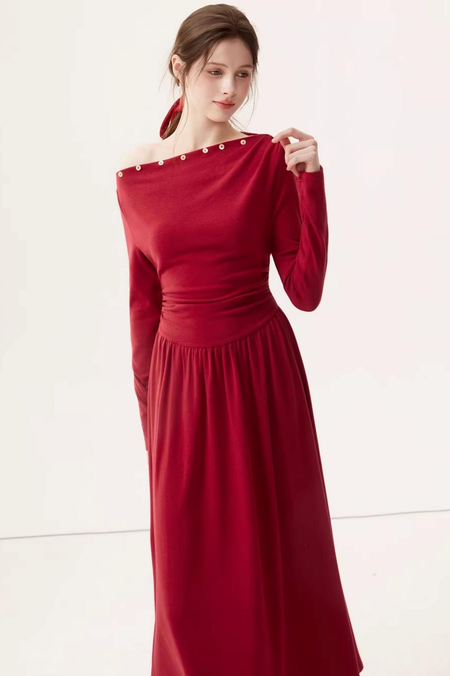 Off-Shoulder Knit Dress