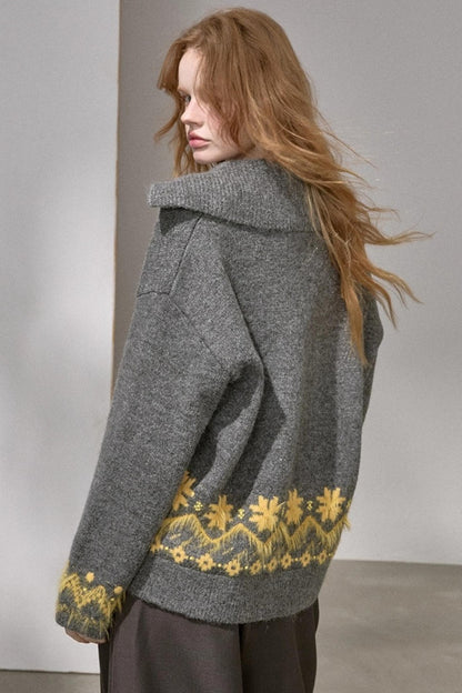 Fair Isle Vintage Embroidered Sweater