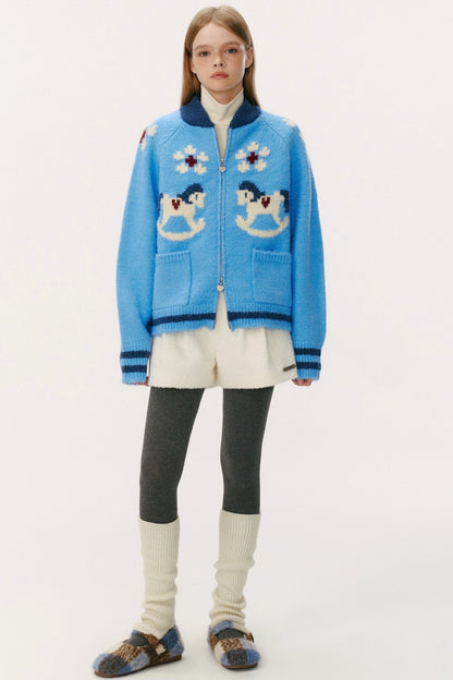Heart Pony Knitted Cardigan