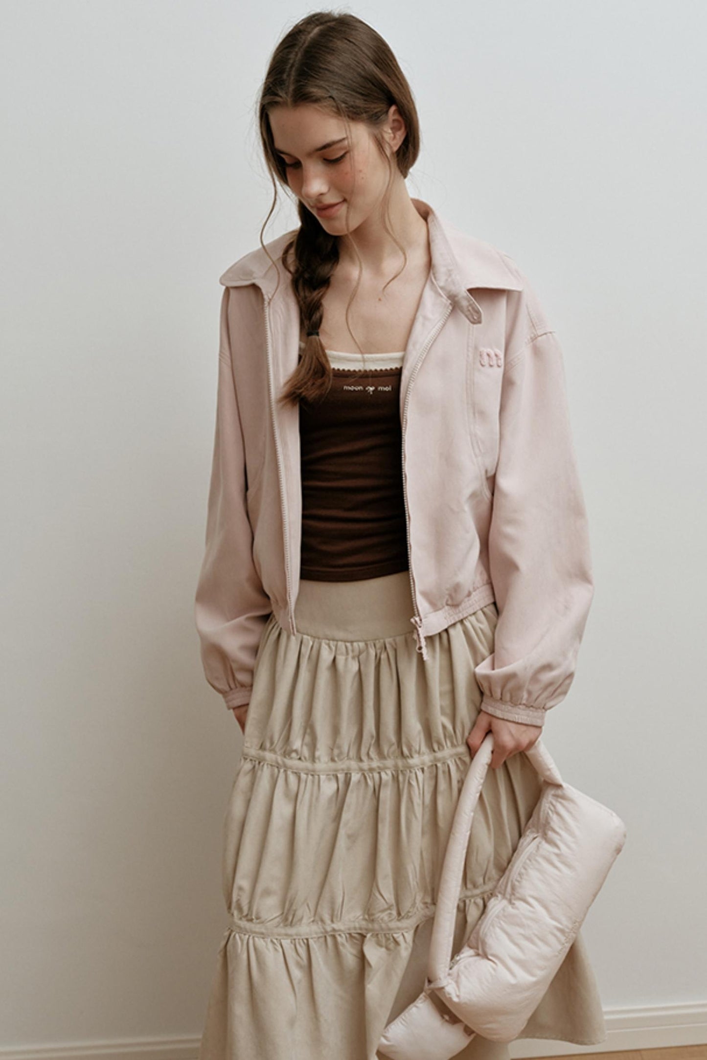 Faux Suede Embroidery Jacket