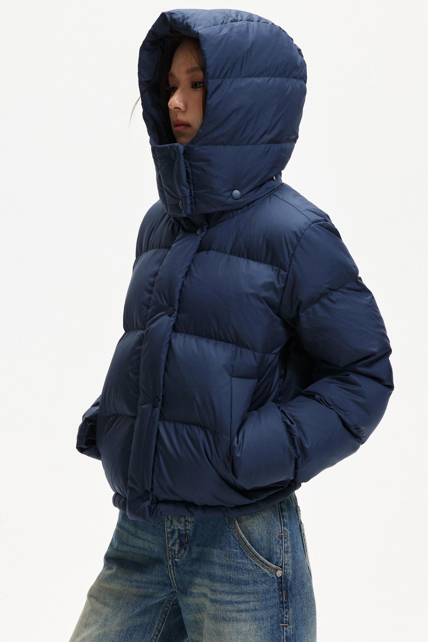 Hooded White Duck Down Jacket