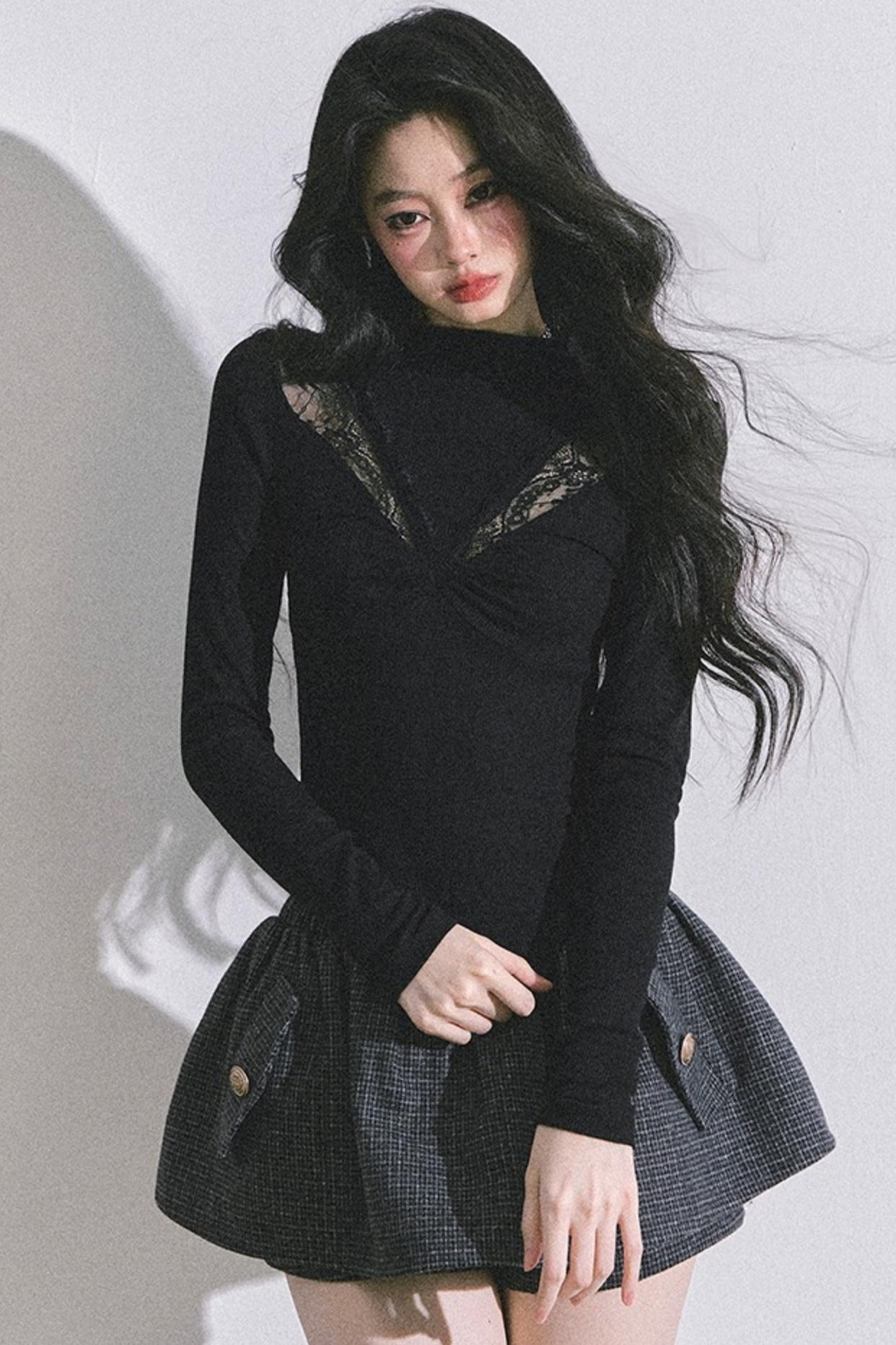 Lace Pure Desire Sexy Knitted T-Shirt