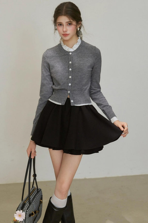 Knitted Polka Dot Cardigan