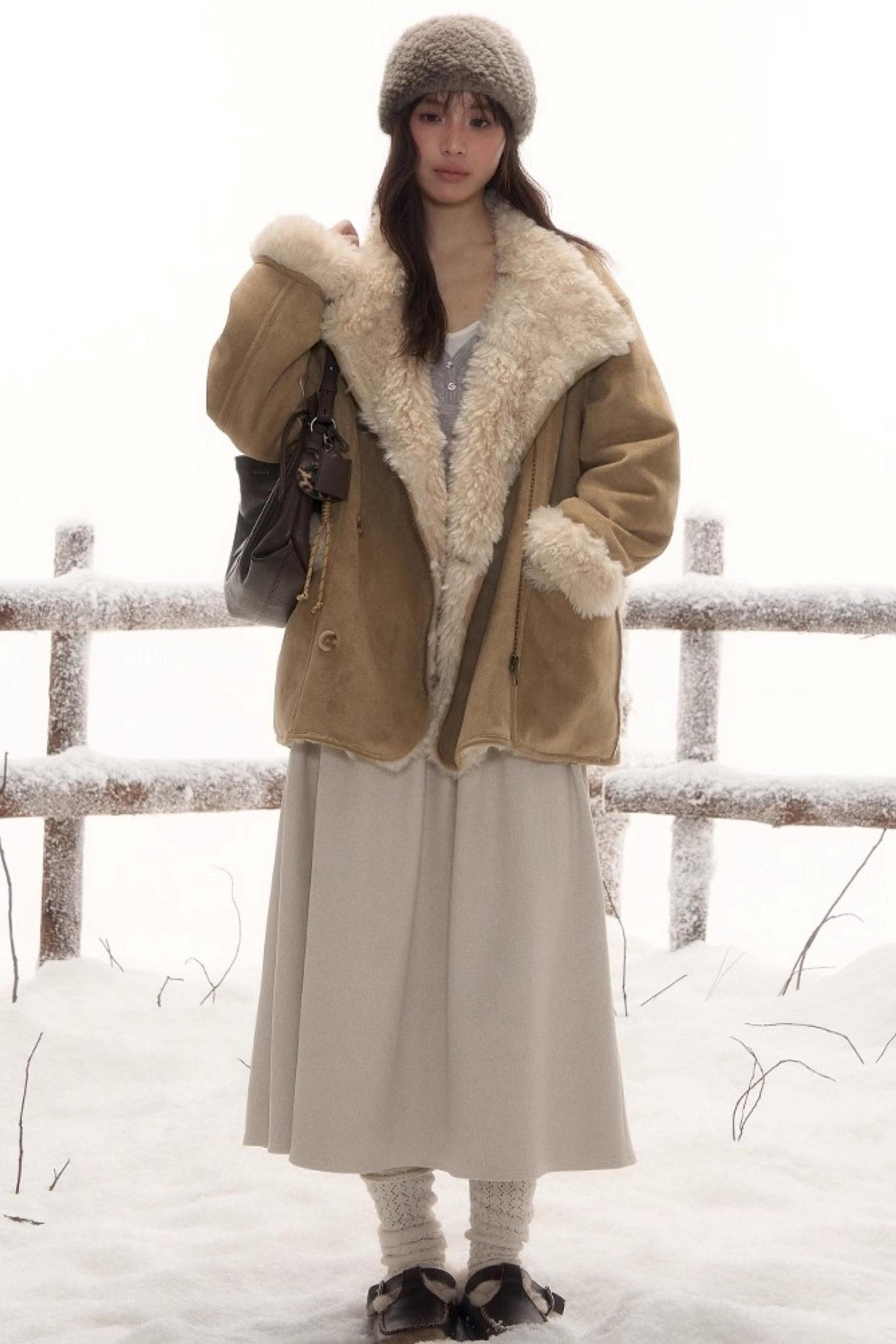 Reversible Leather Fur Coat