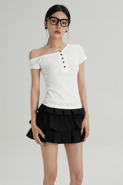 Chic Buttoned T-Shirt