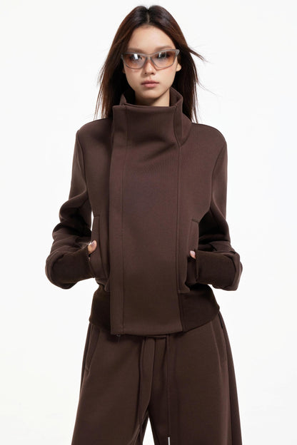 High Collar Slim Jacket Set-Up