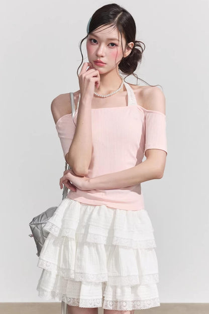 퓨어 디자이어 오프숄더 티셔츠