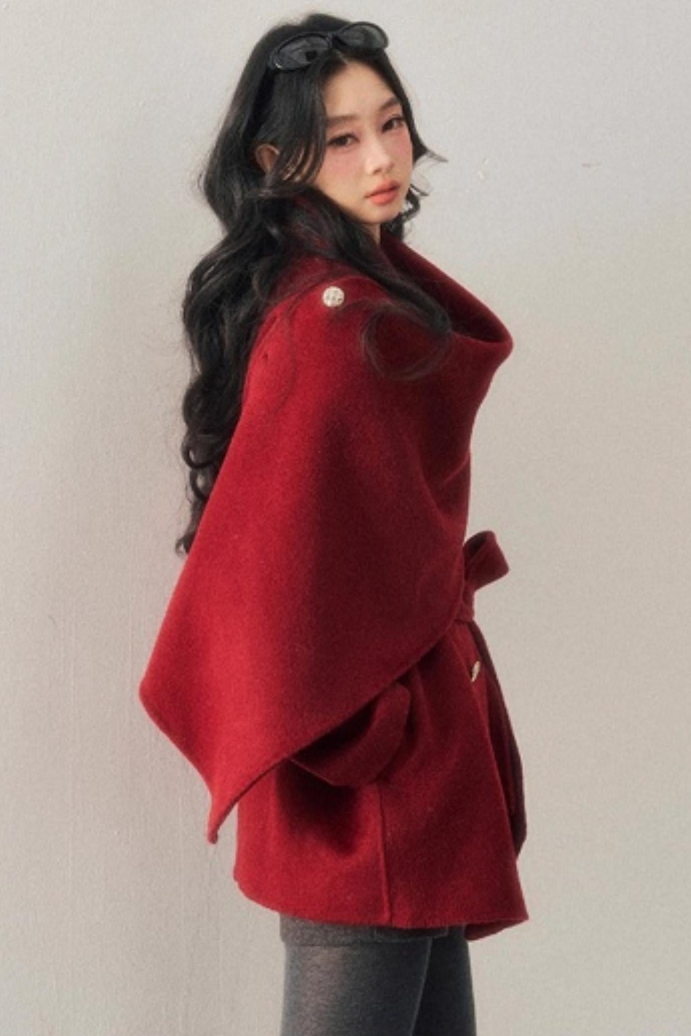 Winter Plaid Wool Coat