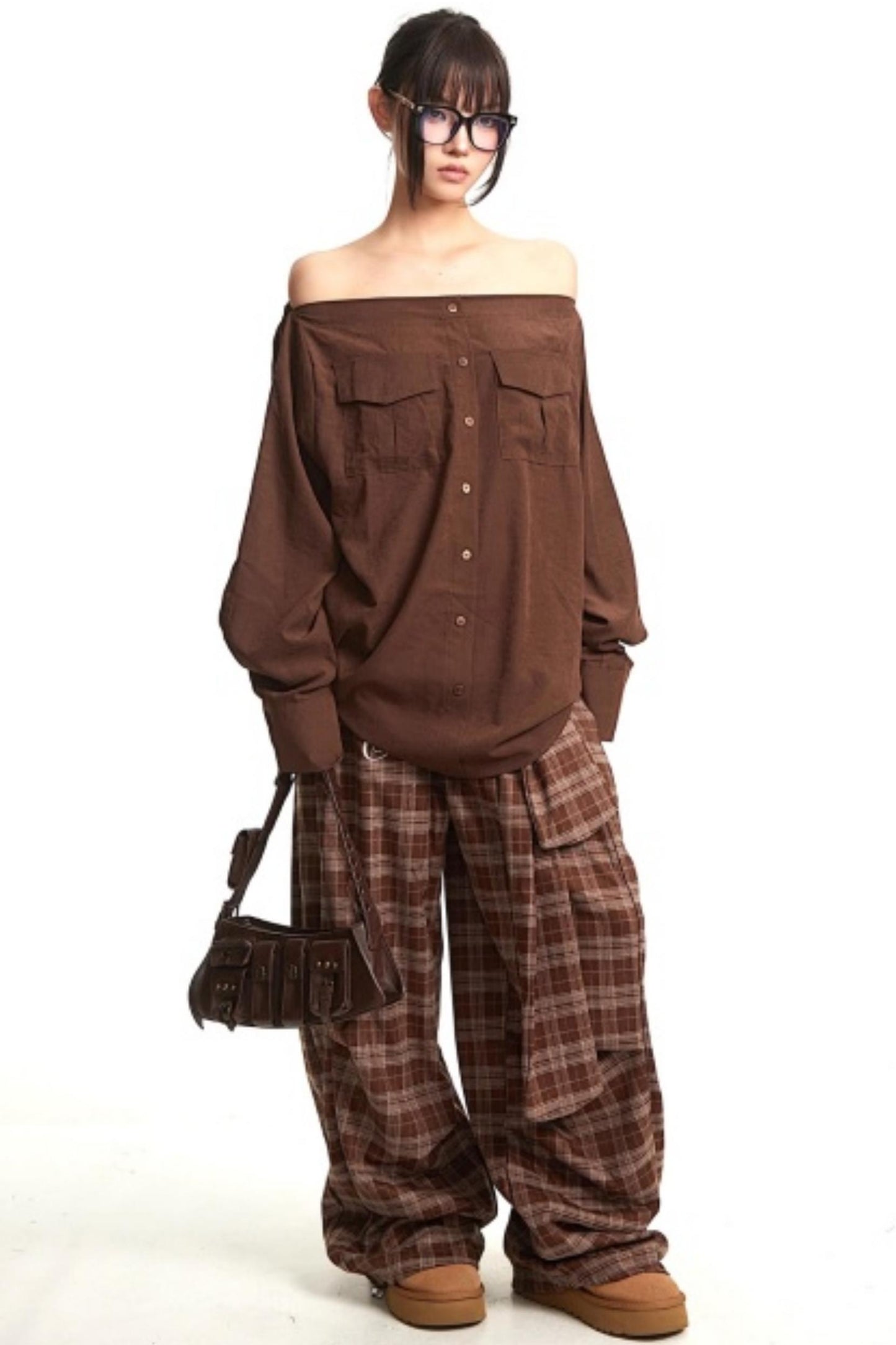 Retro Lazy Style One-Shoulder Top