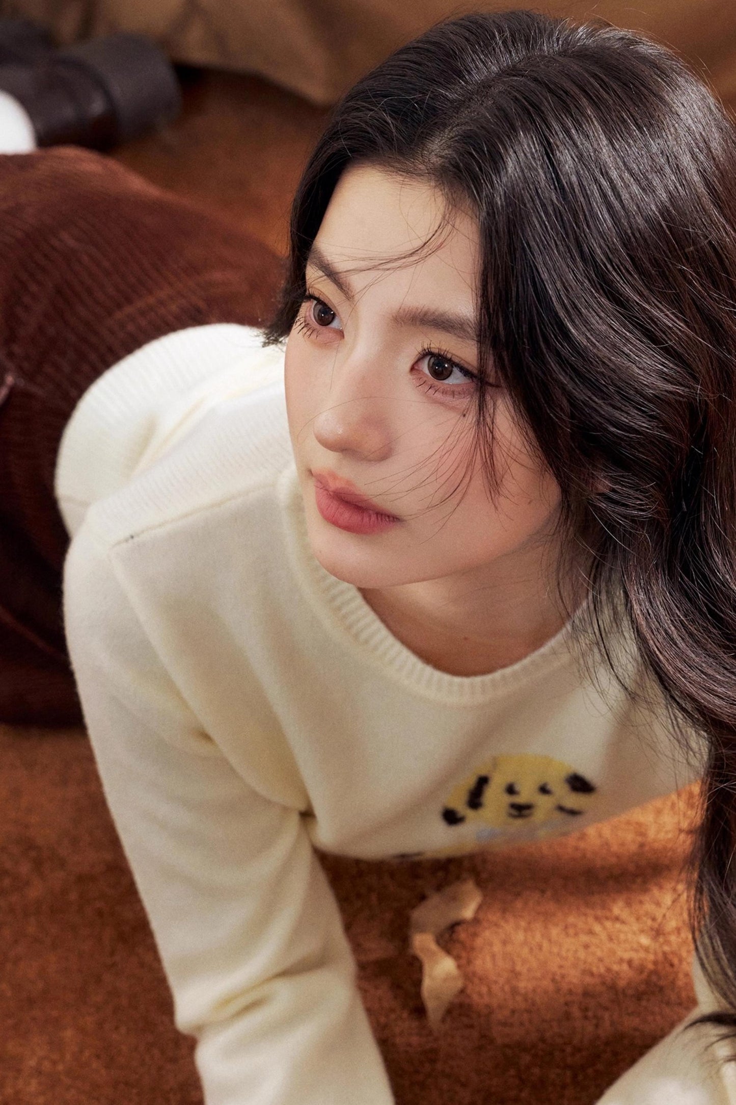 Puppy Jacquard Pullover Sweater