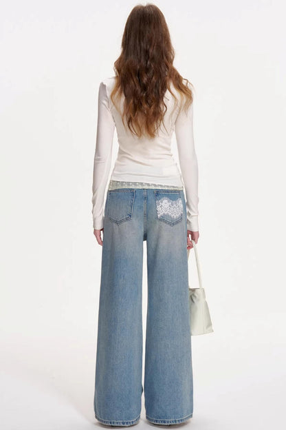 Custom-Dyed Wool Lace Top