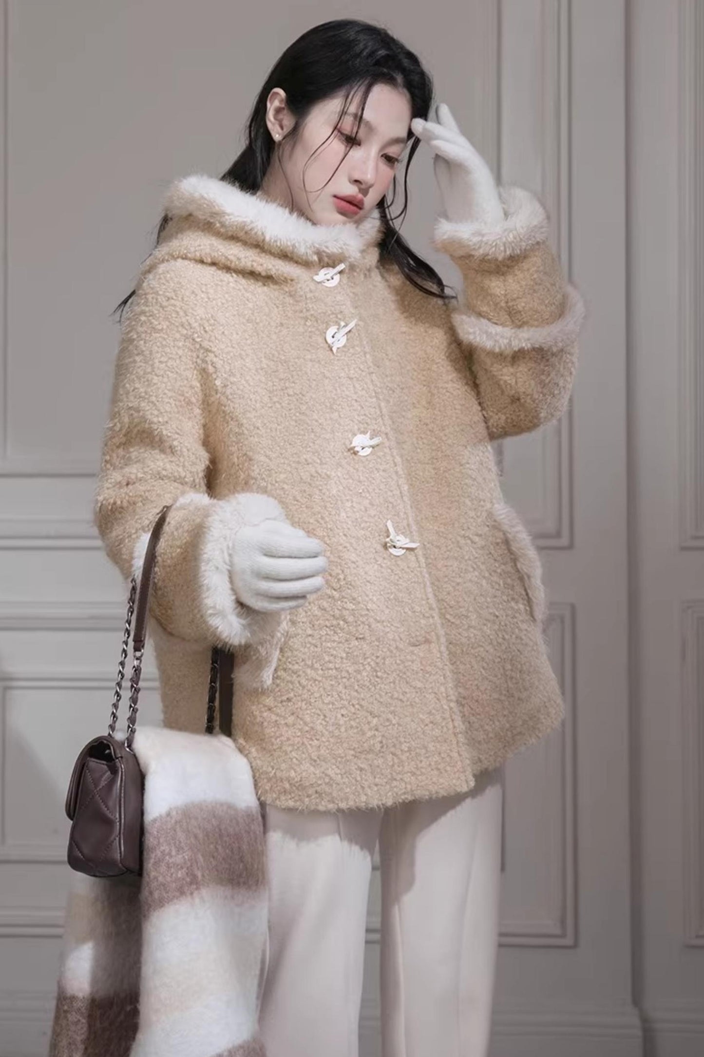 California Sunset Wool Hooded Coat