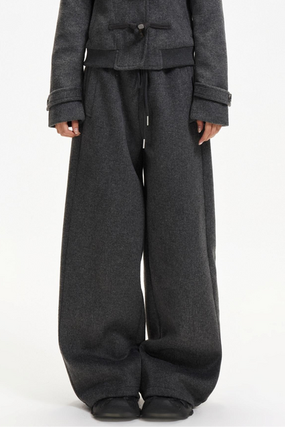 Retro Woolen Jacket & Pants Set-Up