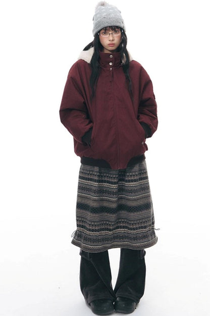 Vintage Red Cotton Jacket