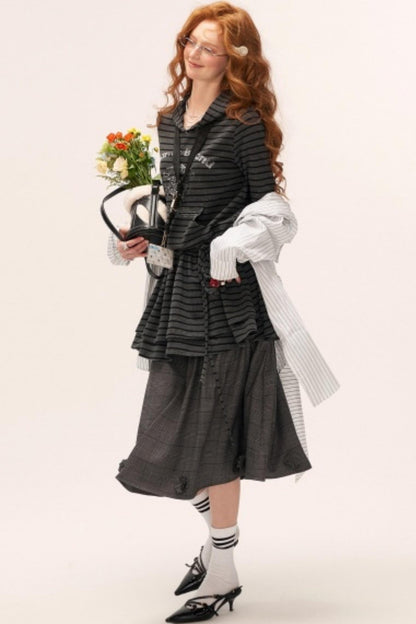 Flower High-End Mid-Length Skirt