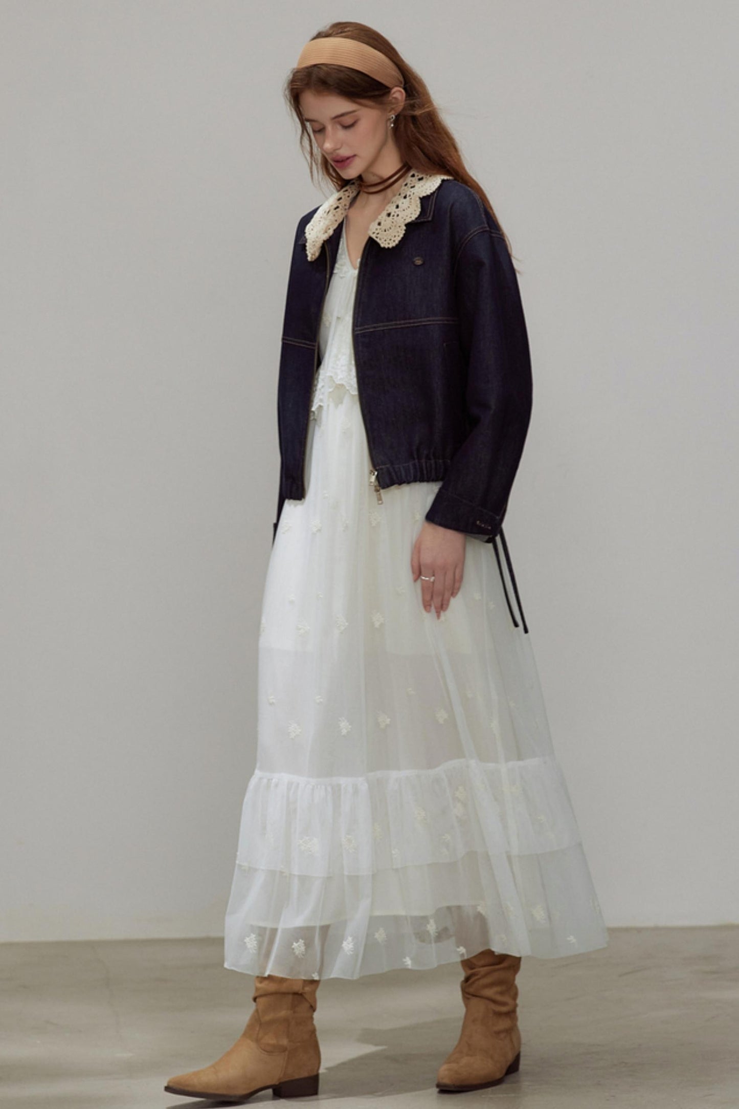 Autumn Lace Denim Jacket