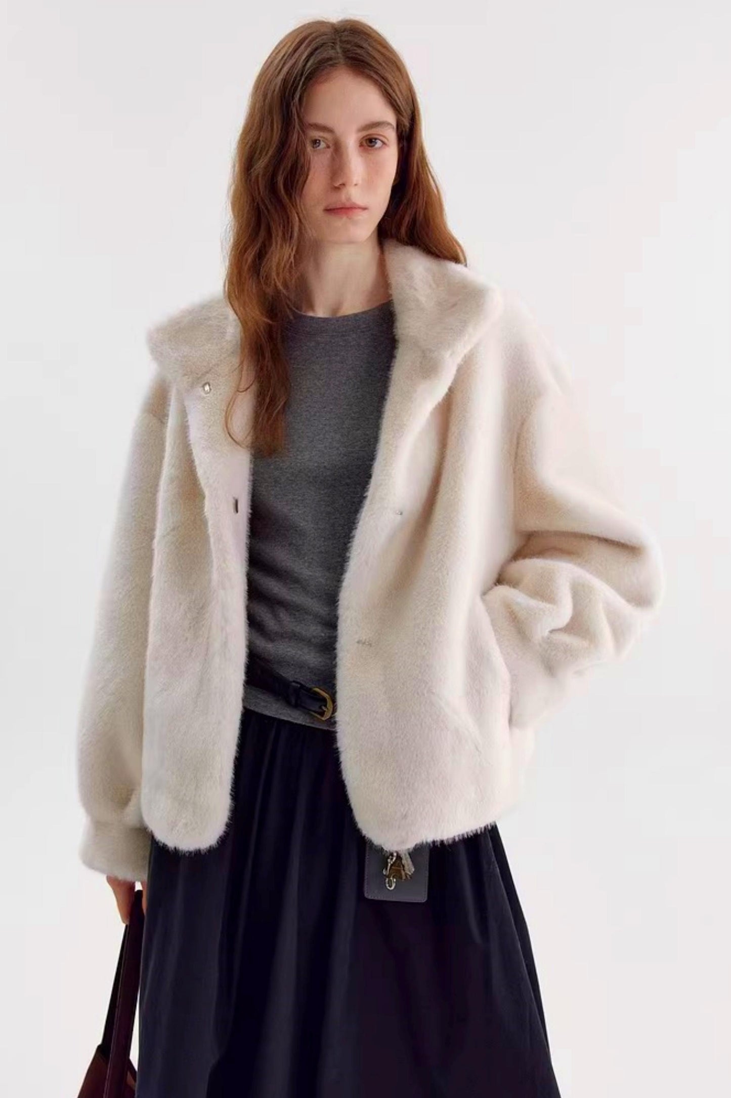 Faux Mink Fur Coat