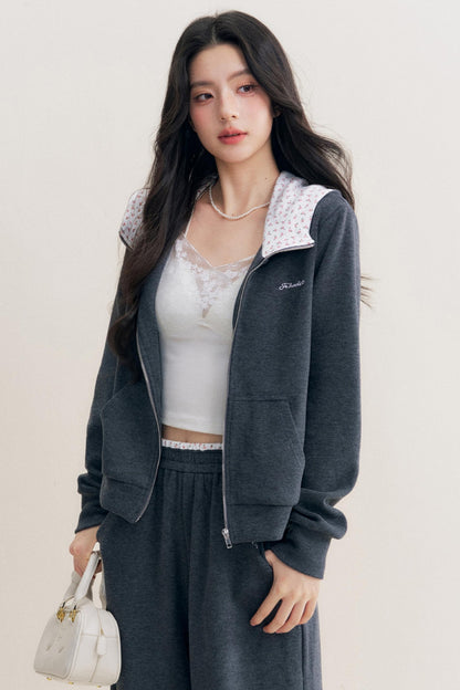 Rose Hooded Jacket & Pants Set-Up