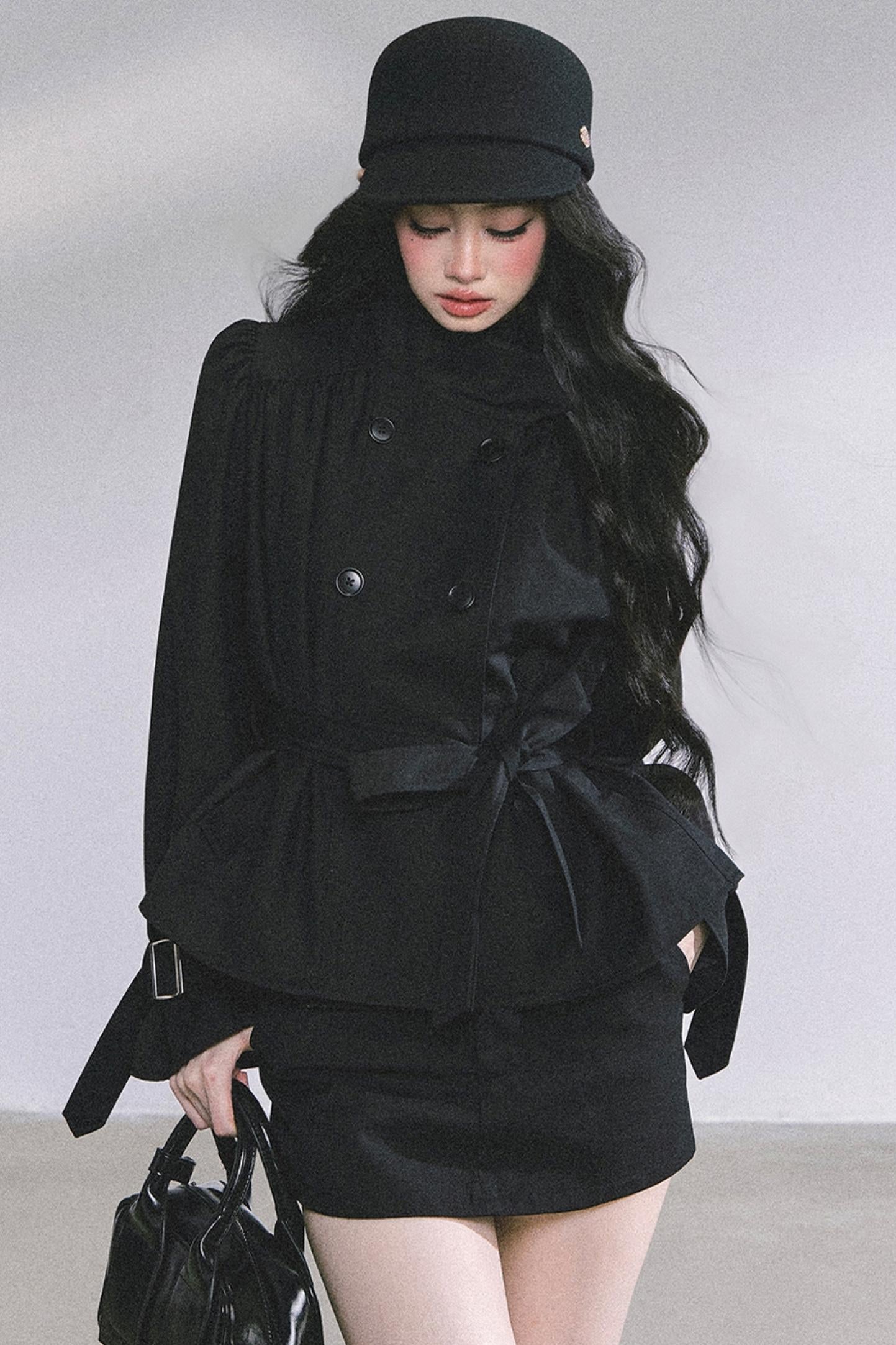 French Autumn Coat & Skirt Set-Up