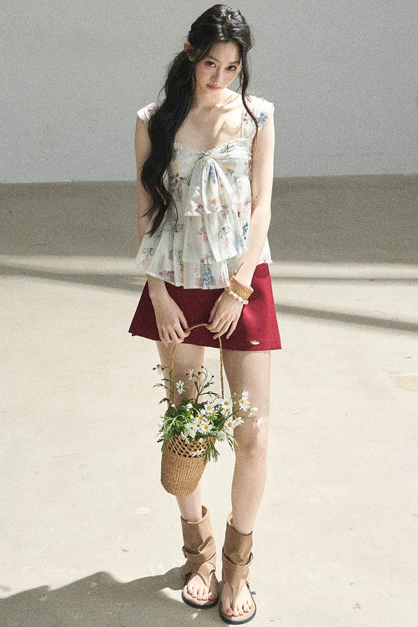 Embroidered Chiffon Summer Top